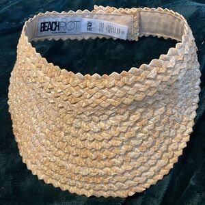 Beach Riot Tan Woven Visor